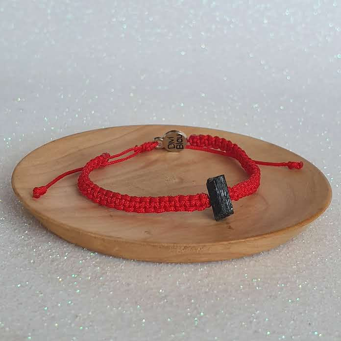 TOBILLERA MACRAME TURMALINA NEGRA