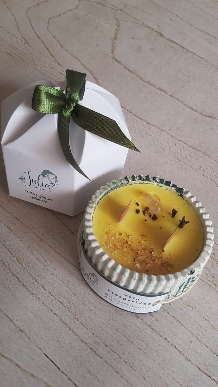 Vela con Cristales Prosperidad