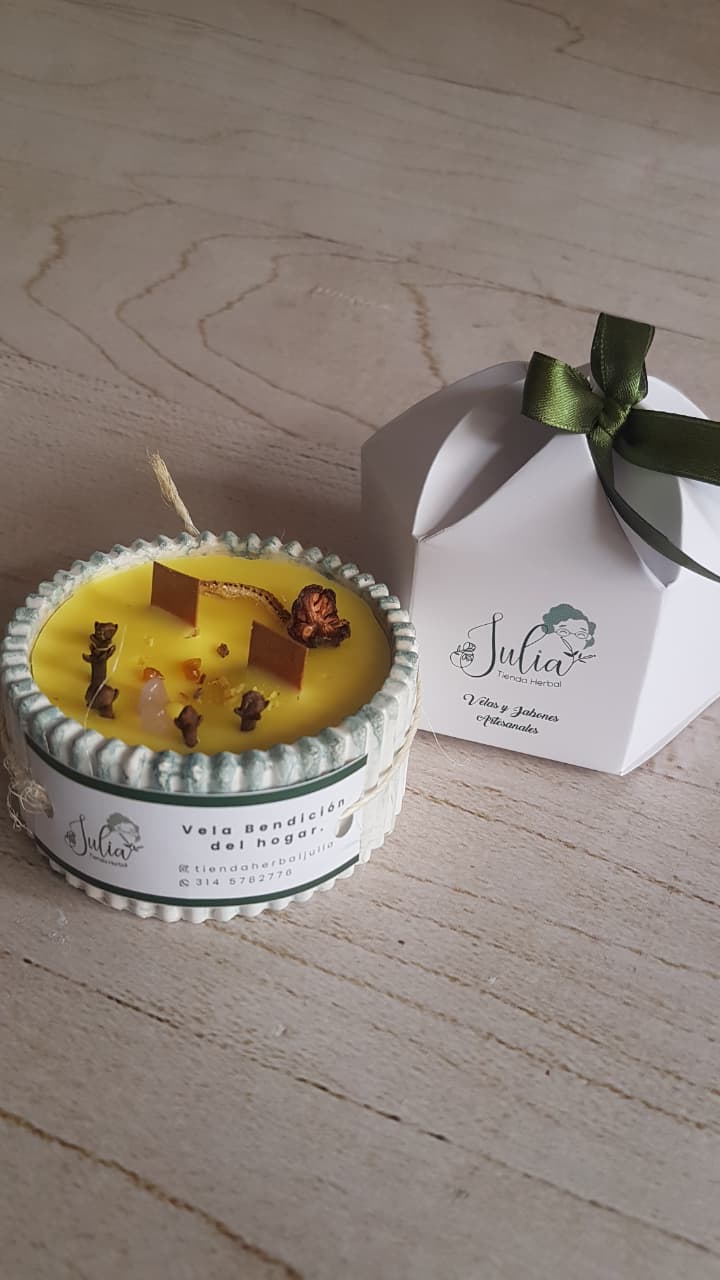 VELAS CON CRISTALES - BENDICIÓN DEL HOGAR