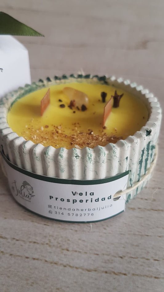 Vela con Cristales Prosperidad