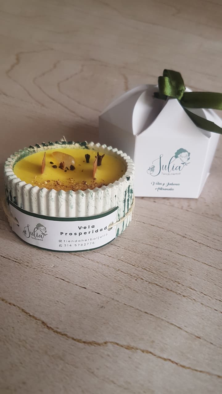 Vela con Cristales Prosperidad